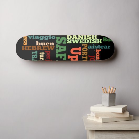 Skateboard Créez vos propres meilleurs voeux internationaux V (Art mural (Horz))
