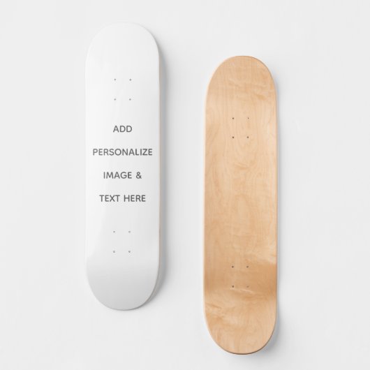 Skateboard Créez votre propre blanc (Recto)
