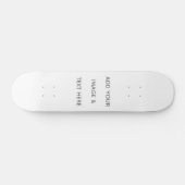 Skateboard Créez votre propre blanc  (Horz)