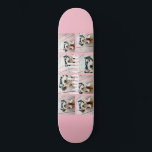 Skateboard Créez votre propre collection de photos 8 Nom pers<br><div class="desc">Une excellente façon d'afficher vos photos carrés à partir de votre compte en ligne. Un design girly mais sophistiqué.</div>