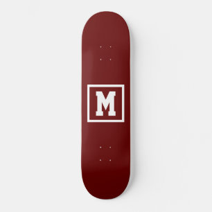 Skateboard Créez votre propre Modèle Monogramme rouge et blan