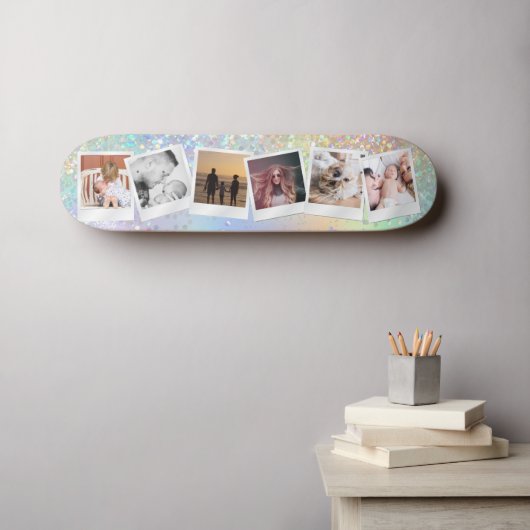 Skateboard Créez votre propre Parties scintillant holographiq (Art mural (Horz))
