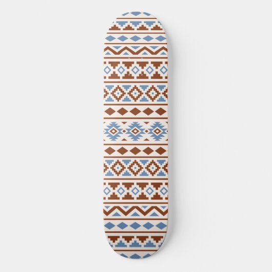 Skateboard Crème aztèque de bleu de rouille du motif II (Recto)