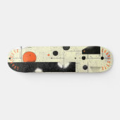 Skateboard Crème géométrique Abstraite et planche à roulettes (Horz)