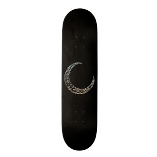 Skateboard Crescent Céleste Noir Et Argent