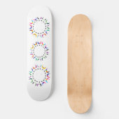 Skateboard Crescent Pride Lunes et Coeurs Noirs (Recto)