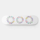 Skateboard Crescent Pride Lunes et Coeurs Noirs (Horz)