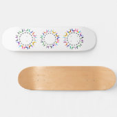 Skateboard Crescent Pride Lunes et Coeurs Noirs (Horz)
