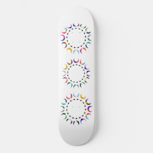 Skateboard Crescent Pride Lunes et Coeurs Noirs
