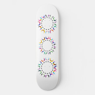 Skateboard Crescent Pride Lunes et Coeurs Noirs