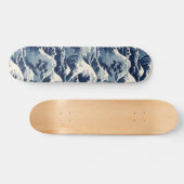 Skateboard Crêtes éphémères : Les vagues d'Hokusai réimaginée (Horz)