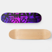 Skateboard Croire; Violet Vibrant Bleu et Magenta (Horz)