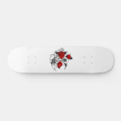 Skateboard Croissant mécanique avec roses rouges (Horz)