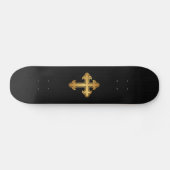 Skateboard Croix-Chrétienne en or noir (Horz)