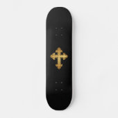 Skateboard Croix-Chrétienne en or noir (Recto)