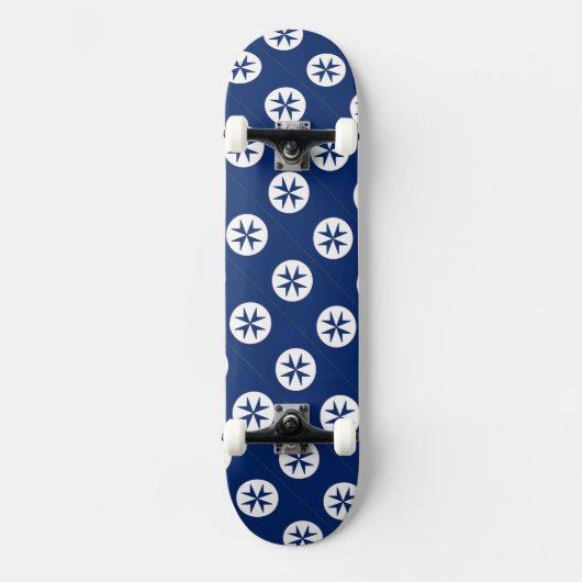 Skateboard Croix octogonale BLUE CORSAIR STYLE (Recto)