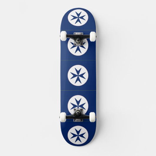 Skateboard Croix octogonale BLUE CORSAIR STYLE (Recto)