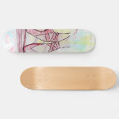 Skateboard Croquis de chaussures en ballet mignonne Aquarelle (Horz)