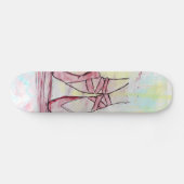 Skateboard Croquis de chaussures en ballet mignonne Aquarelle (Horz)