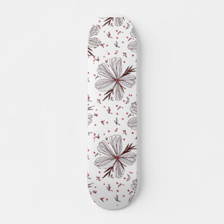 Skateboard Croquis de fleurs de cerisier Planche à roulettes