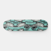Skateboard Crossed pixelated lines forming abstract squares (Horz)