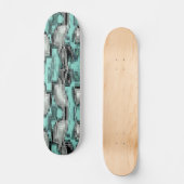 Skateboard Crossed pixelated lines forming abstract squares (Recto)