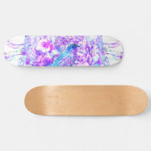 Skateboard Crow Dreamcatcher Blue Purple Floral (Horz)
