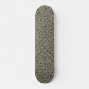 Skateboard cru, nouveau d'art, beige, gris, art déco,