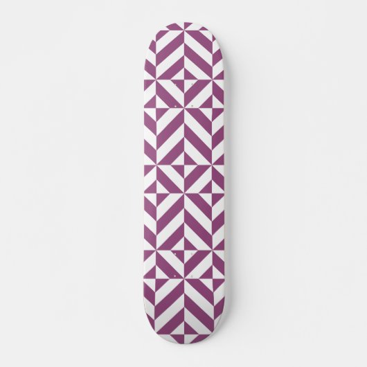 Skateboard Cube Déco géométrique violet chaud (Devant)