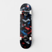 Skateboard Cube Illusion Infini | Géométrique Ultra 3D (Recto)