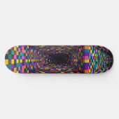 Skateboard Cube Vortex 3D gras - Tunnel géométrique psychédél (Horz)