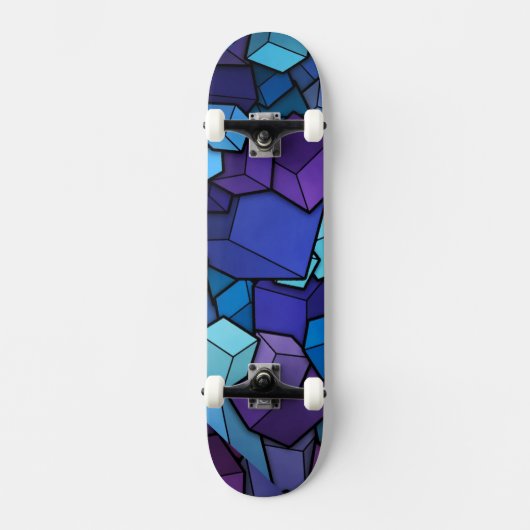 Skateboard Cubes Abstraits (Recto)