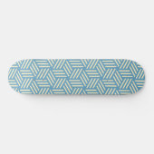 Skateboard Cubes d'illusion optique Abstraite rétro Motif ble (Horz)