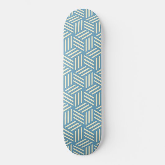 Skateboard Cubes d'illusion optique Abstraite rétro Motif ble (Recto)