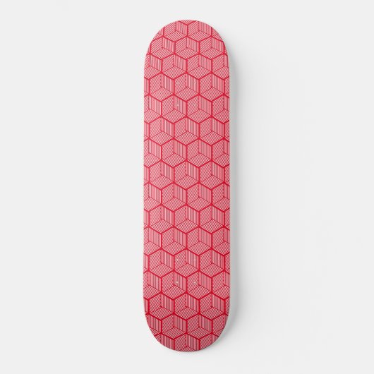 Skateboard Cubes en bandes rouges (Recto)