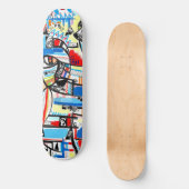Skateboard Cubism boy skateboards pont (Recto)