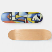 Skateboard Cubiste Zen Abstrait (Horz)
