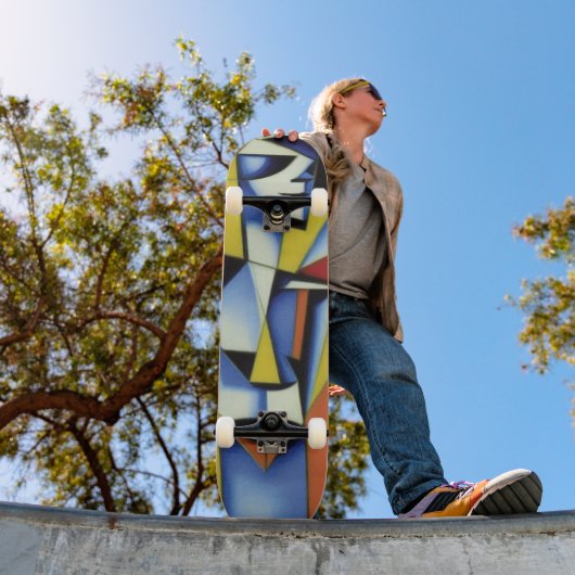 Skateboard Cubiste Zen Abstrait (Extérieur 1)