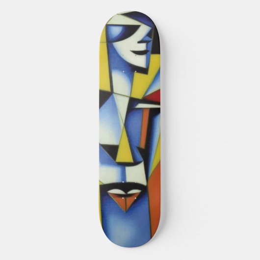 Skateboard Cubiste Zen Abstrait (Recto)
