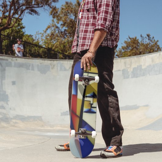 Skateboard Cubiste Zen Abstrait (Extérieur 2)