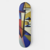 Skateboard Cubiste Zen Abstrait (Recto)