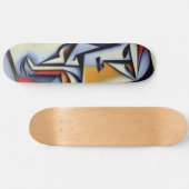 Skateboard Cubiste Zen Abstrait (Horz)