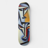 Skateboard Cubiste Zen Abstrait (Recto)
