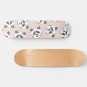 Skateboard Cuisine noir blanc rose Motif Panda (Horz)