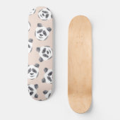 Skateboard Cuisine noir blanc rose Motif Panda (Recto)