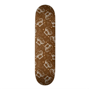Skateboard Cuisson du motif avec le casquette de chef