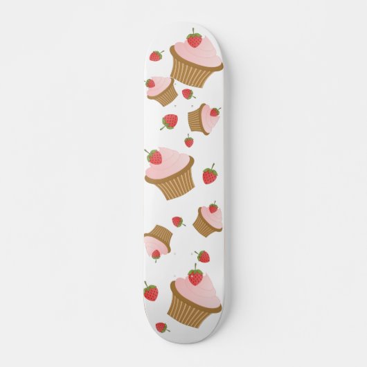 Skateboard Cupcake au chocolat aux fraises (Devant)