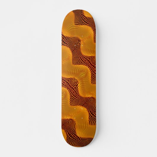 Skateboard Curva laranja e pontos dourados sobre fundo (Devant)