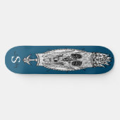 skateboard Custom Blue Skeleton Nautique King (Horz)
