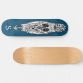 skateboard Custom Blue Skeleton Nautique King (Horz)